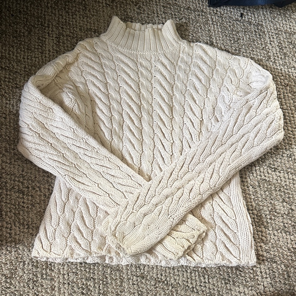 Cream Cable Knit Sweater